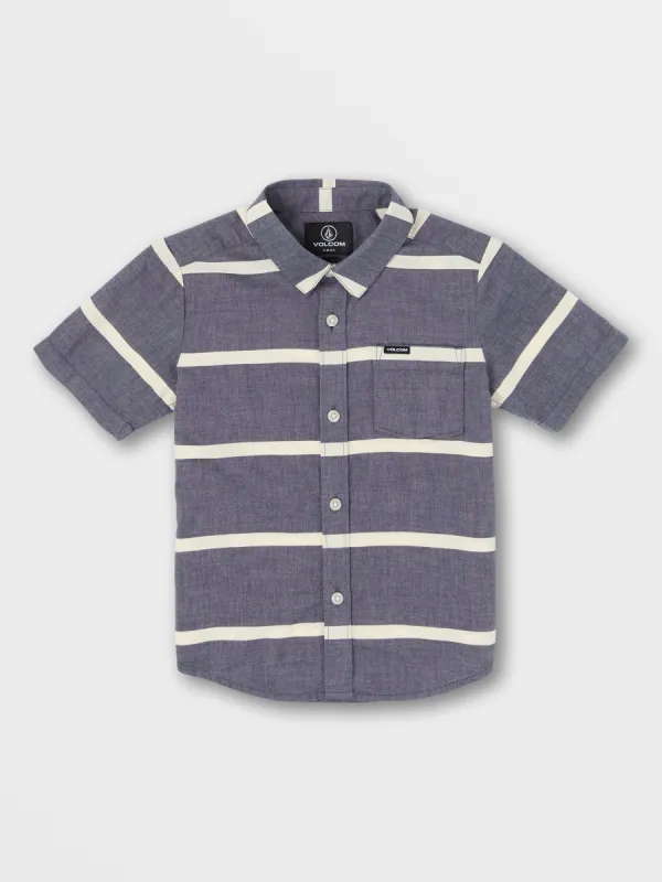 Little Boys Stone Stagger Short Sleeve Shirt - Marina Blue sold by Volcom