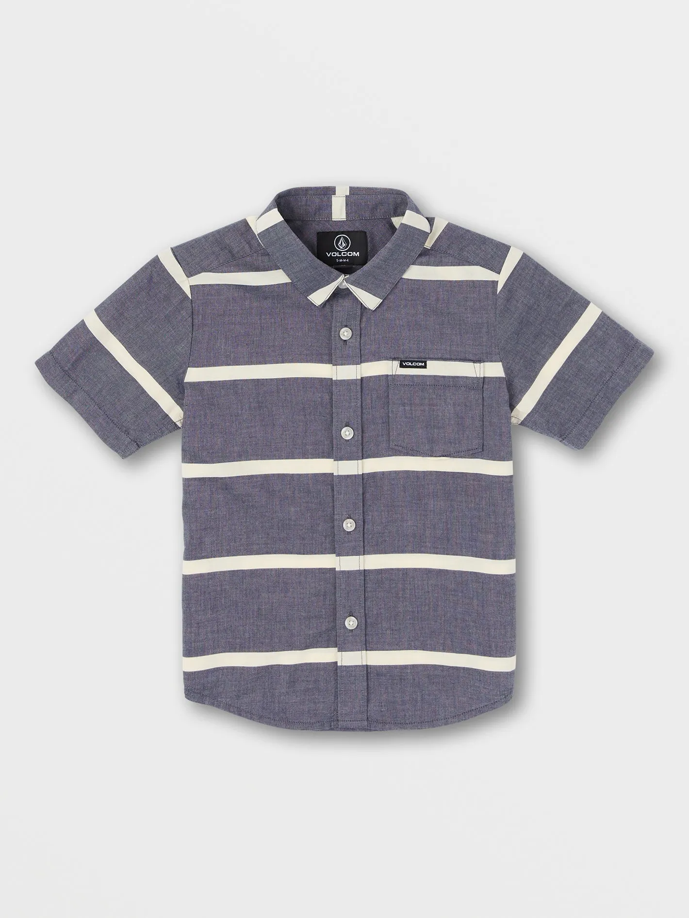Little Boys Stone Stagger Short Sleeve Shirt - Marina Blue sold by Volcom