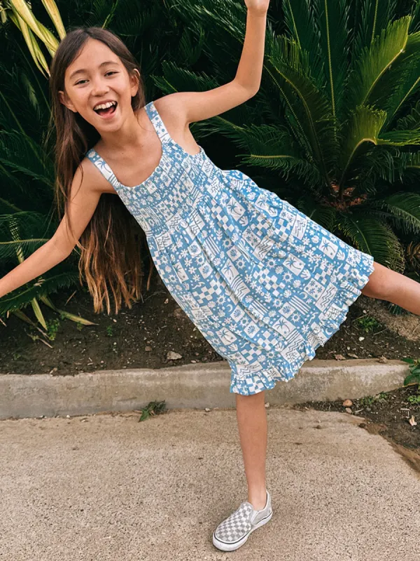 Girls Hangin' Loose Dress - Laguna Blue sold by Volcom
