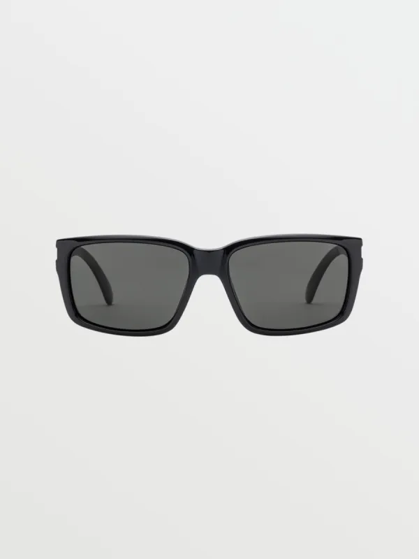 Stoneage Sunglasses - Gloss Black/Gray sold by Volcom