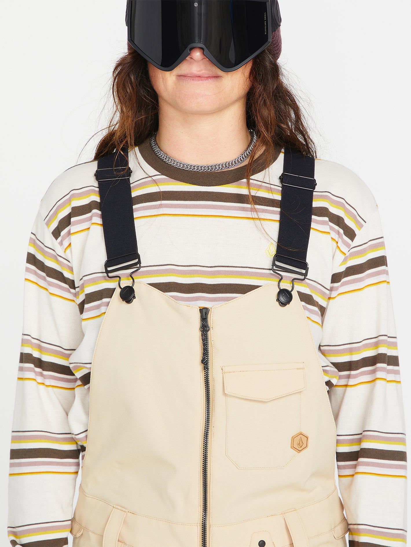 Womens Swift Bib Overall - Sand (2022) sold by Volcom product image thumbnail 4