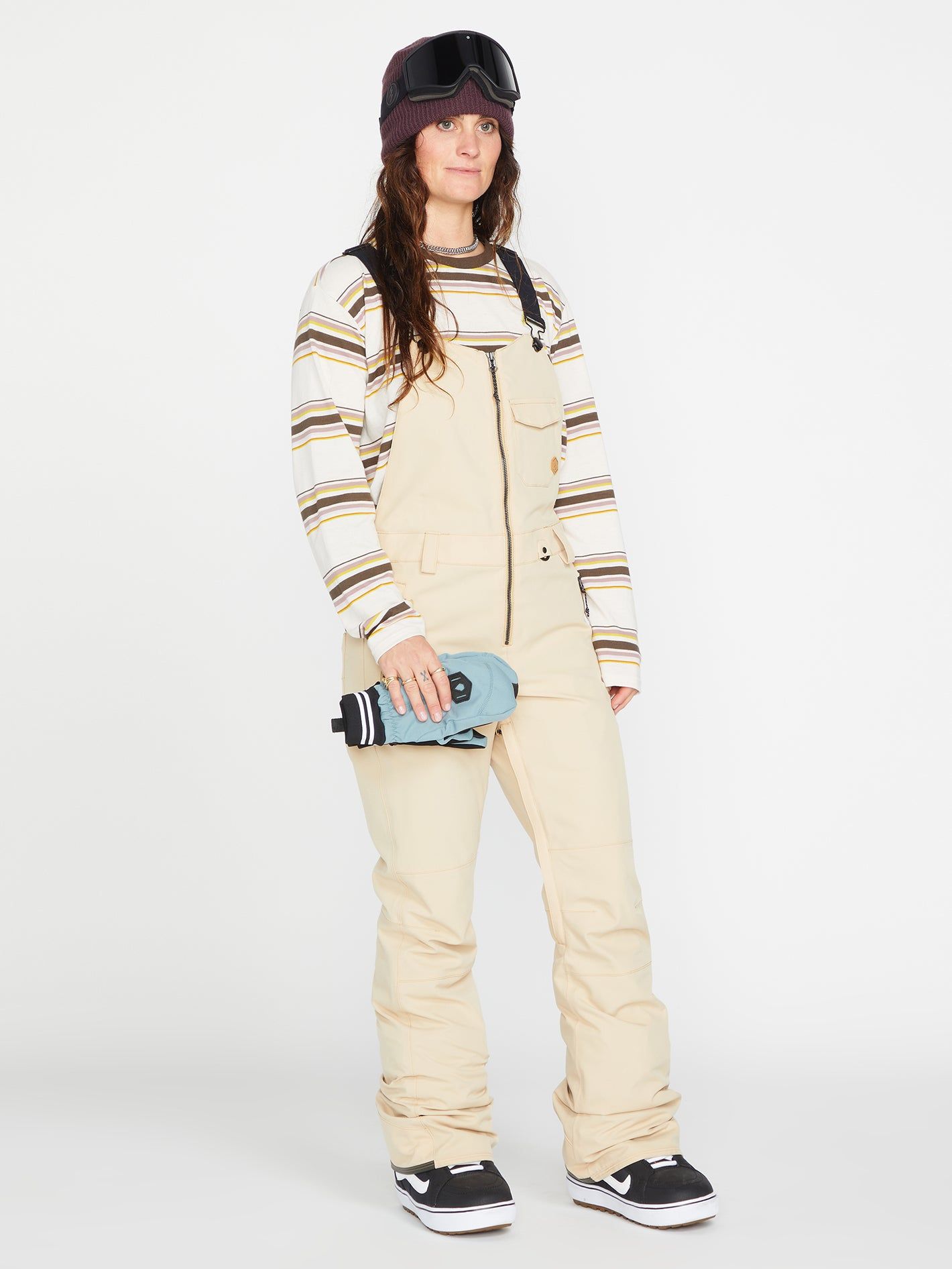Womens Swift Bib Overall - Sand (2022) sold by Volcom