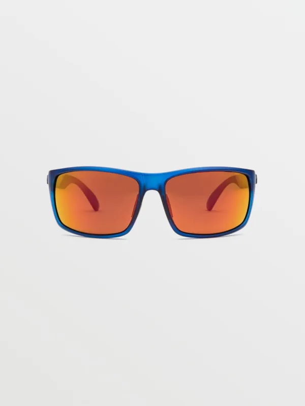 Shmootball Sunglasses - Matte Deep Sea/Heat Polar sold by Volcom