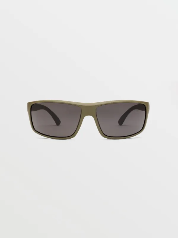 Haak Sunglasses - Matte Drab/Gray sold by Volcom