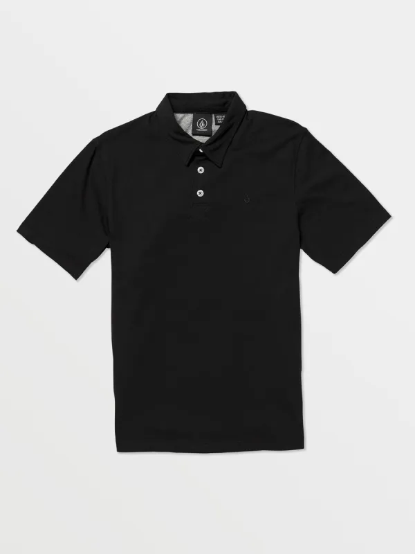 Big Boys Wowzer Polo Short Sleeve Shirt - Black sold by Volcom