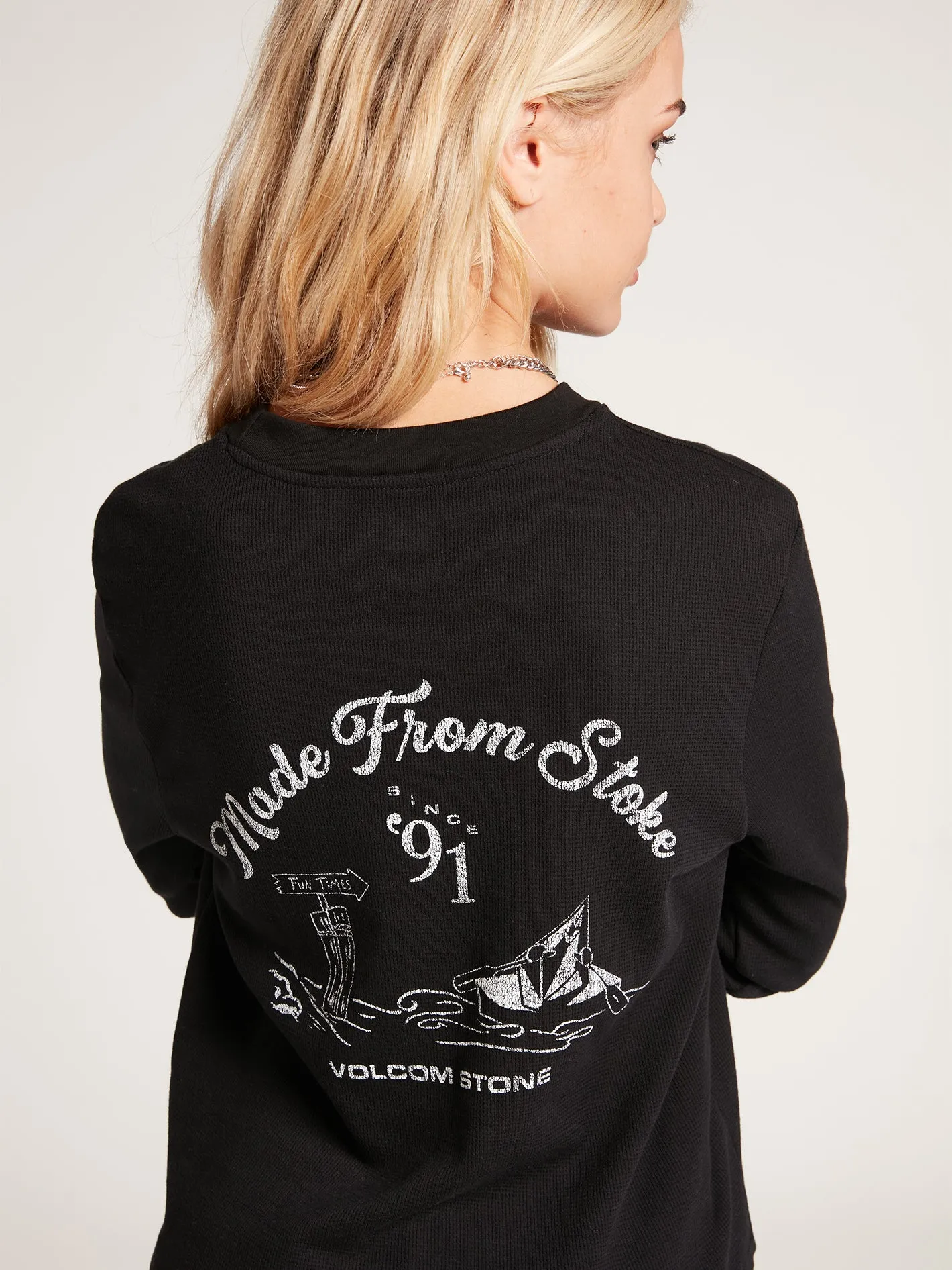 Thermality Long Sleeve Tee - Black sold by Volcom product image thumbnail 4