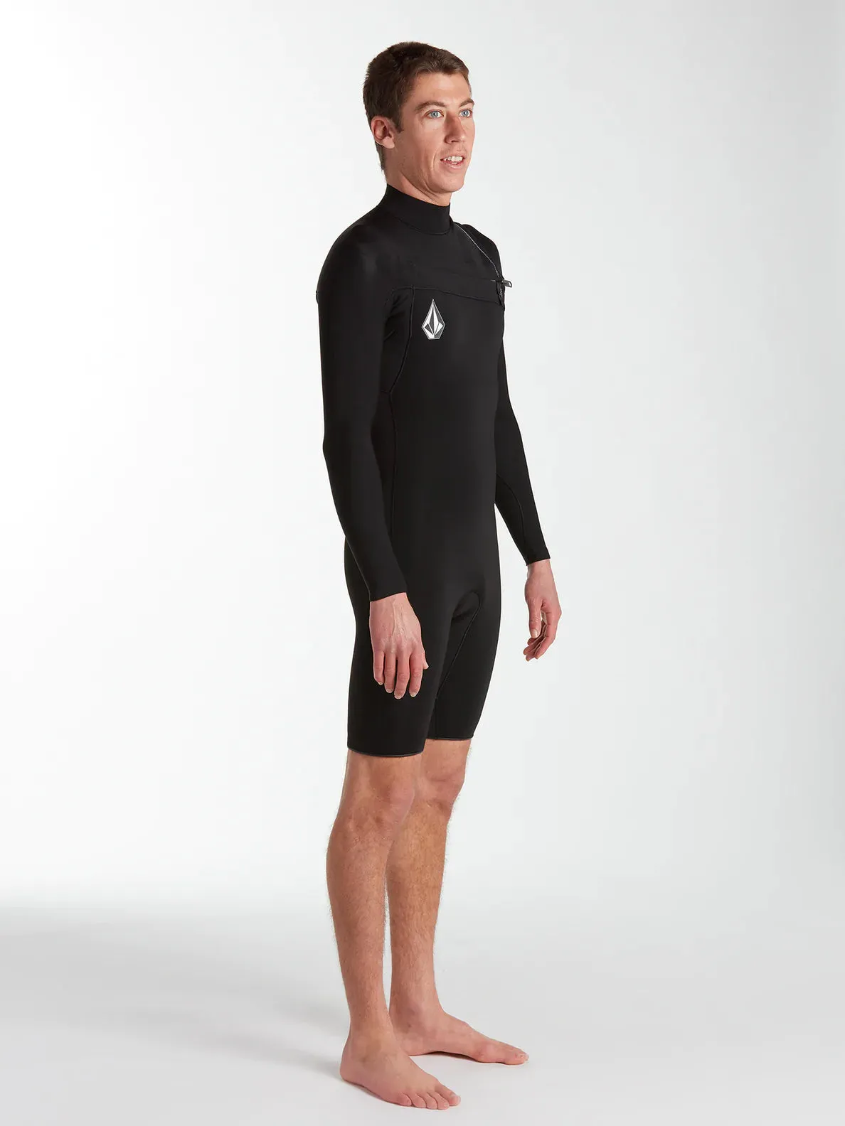 Modulator 2mm Long Sleeve Chest Zip Wetsuit - Black (2022) sold by Volcom product image thumbnail 4