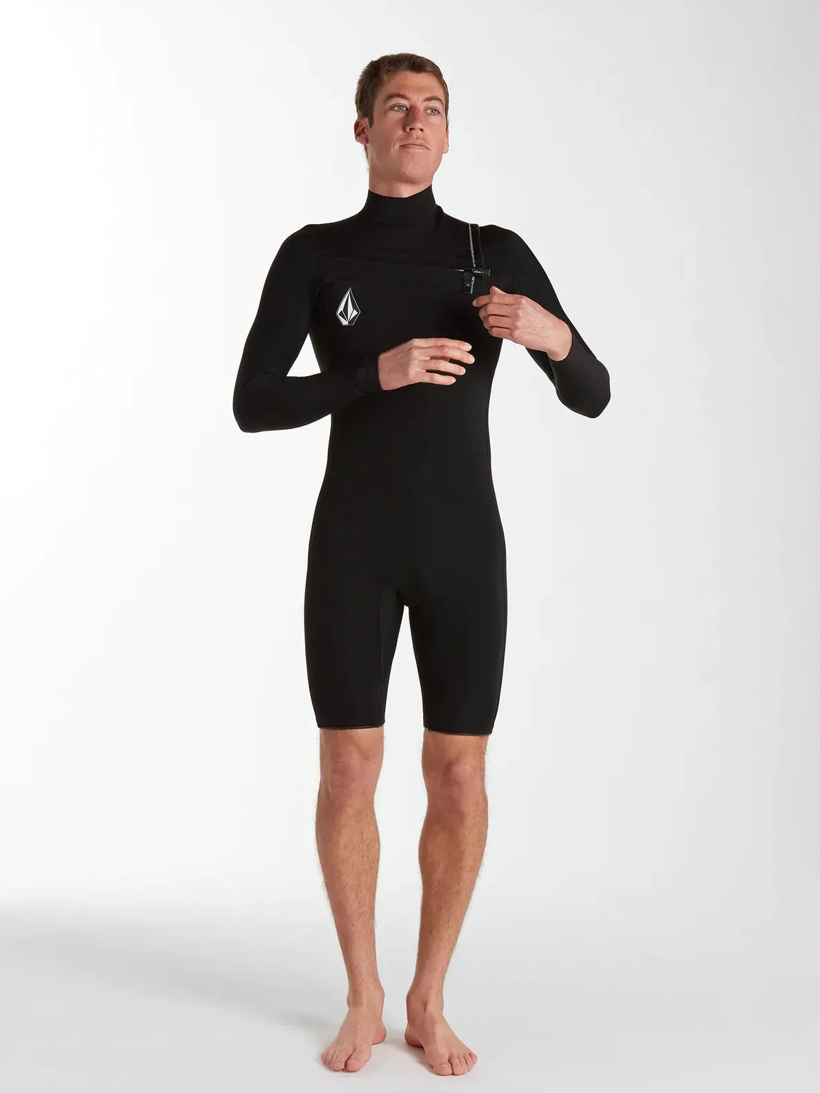 Modulator 2mm Long Sleeve Chest Zip Wetsuit - Black (2022) sold by Volcom product image thumbnail 3