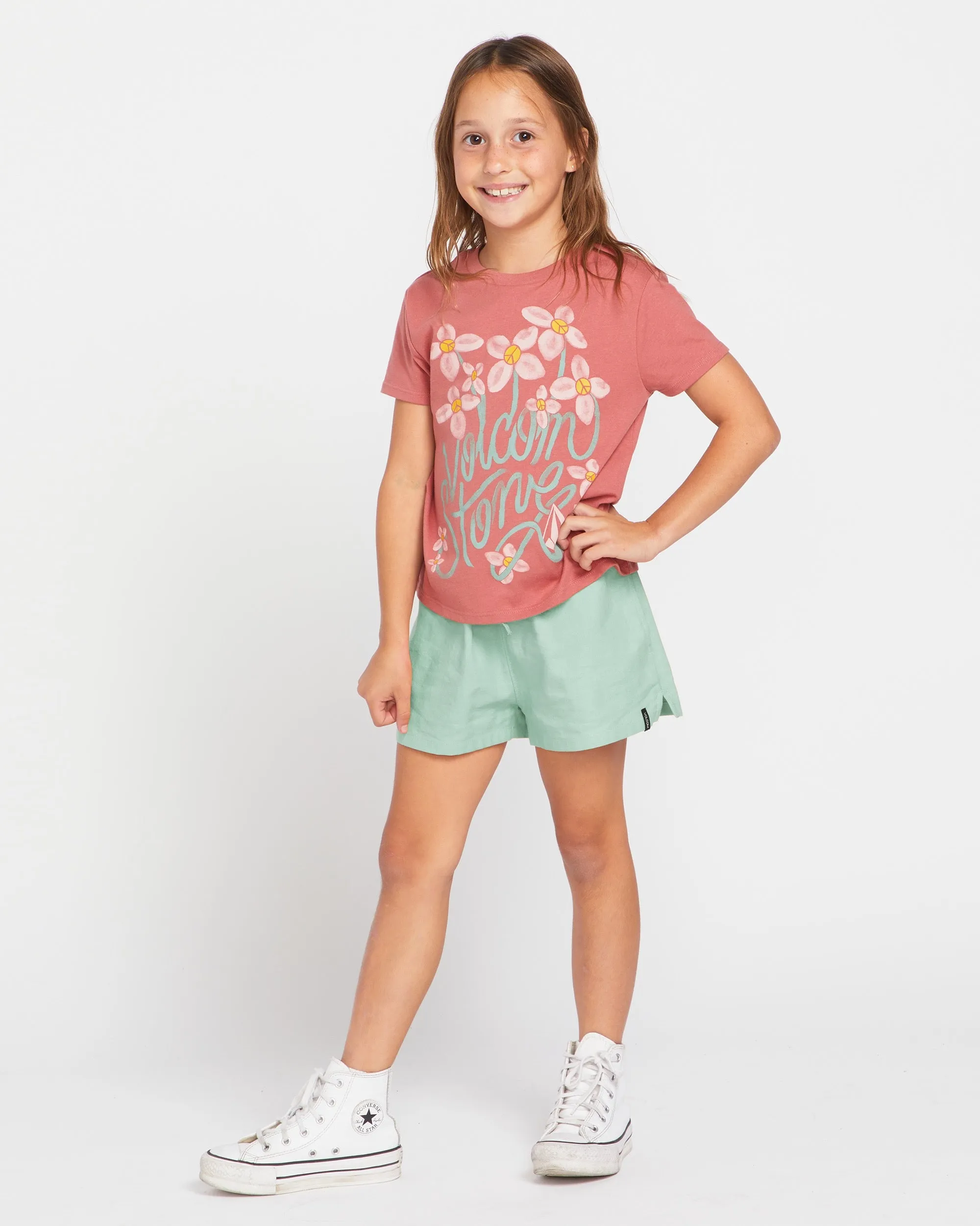 Little Girls Last Party Short Sleeve Tee - Mauve sold by Volcom product image thumbnail 3