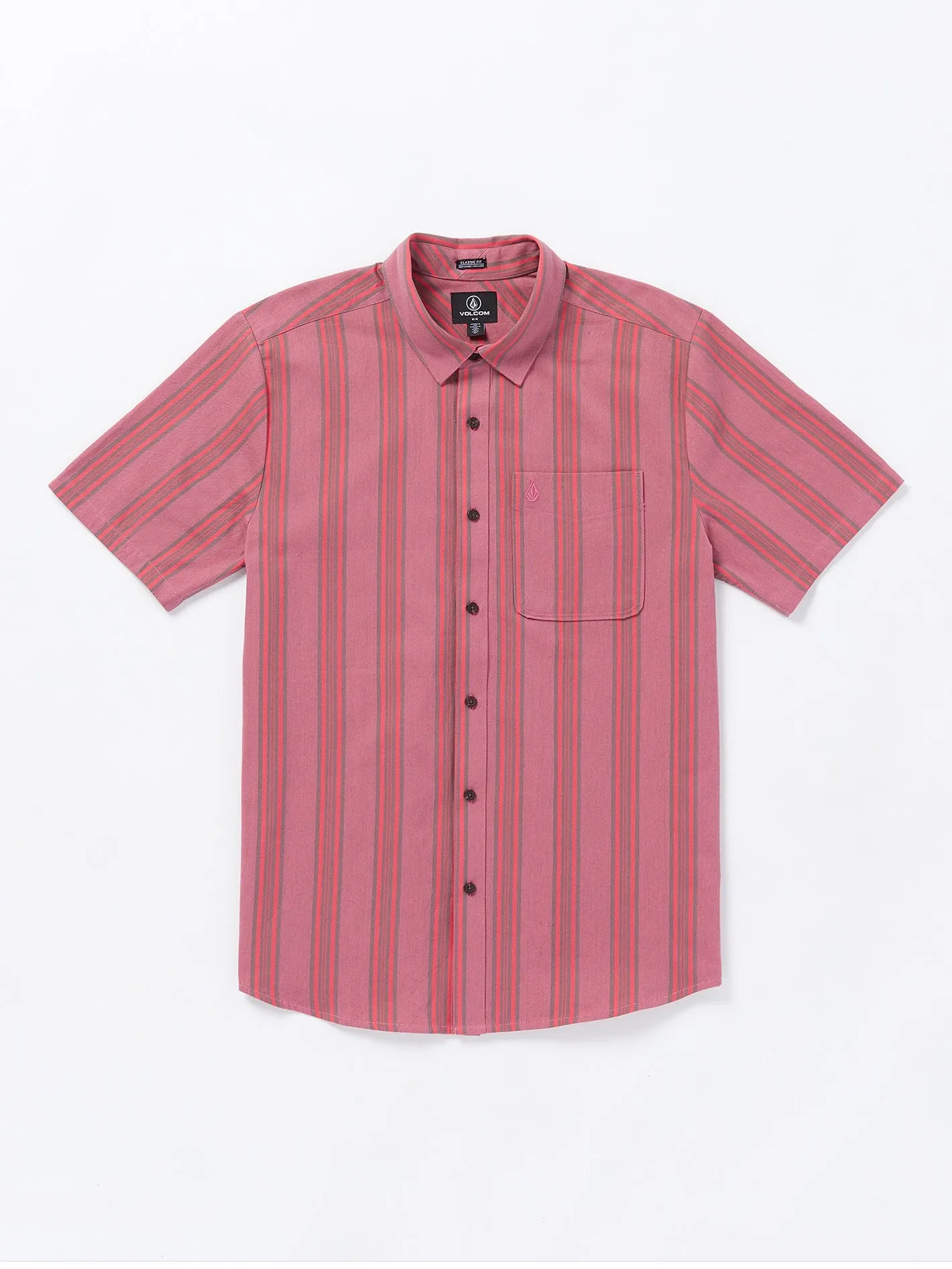 Newbar Stripe Short Sleeve Shirt - Washed Ruby sold by Volcom product image thumbnail 3