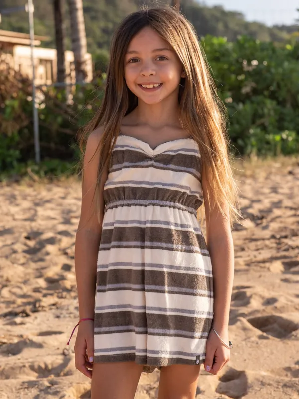 Girls Towely Time Romper - Slate Grey made by Volcom