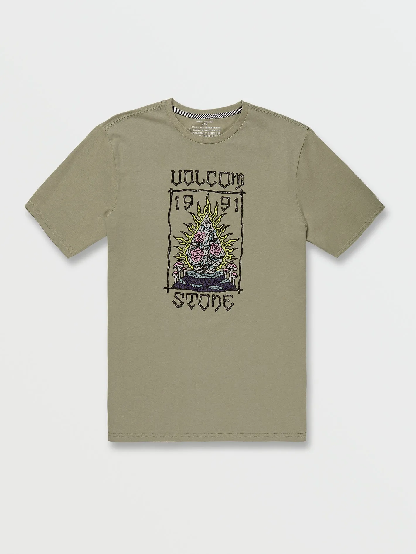 Farm to Yarn Caged Stone Short Sleeve Tee - Seagrass Green sold by Volcom product image thumbnail 2