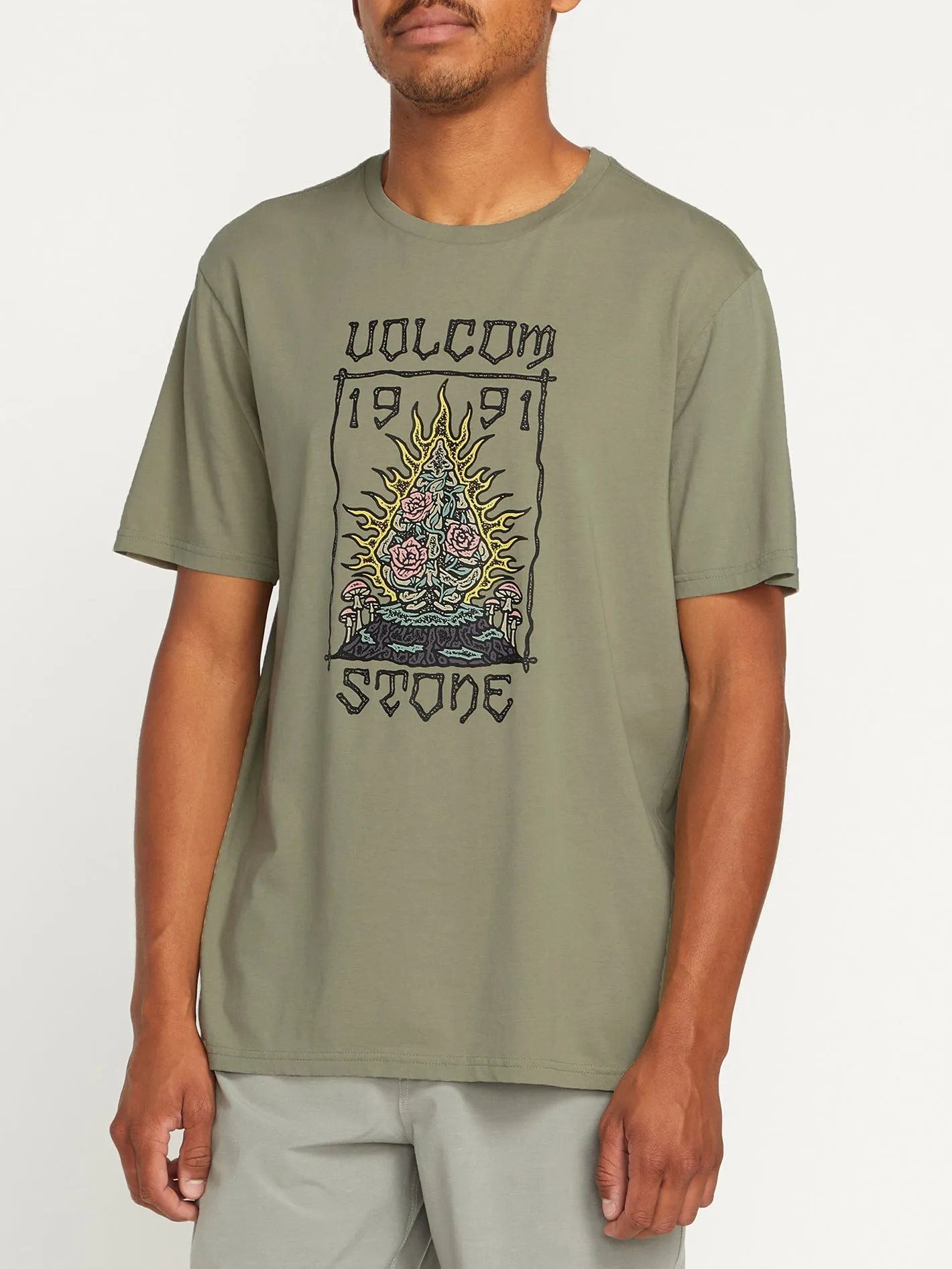 Farm to Yarn Caged Stone Short Sleeve Tee - Seagrass Green sold by Volcom product image thumbnail 5
