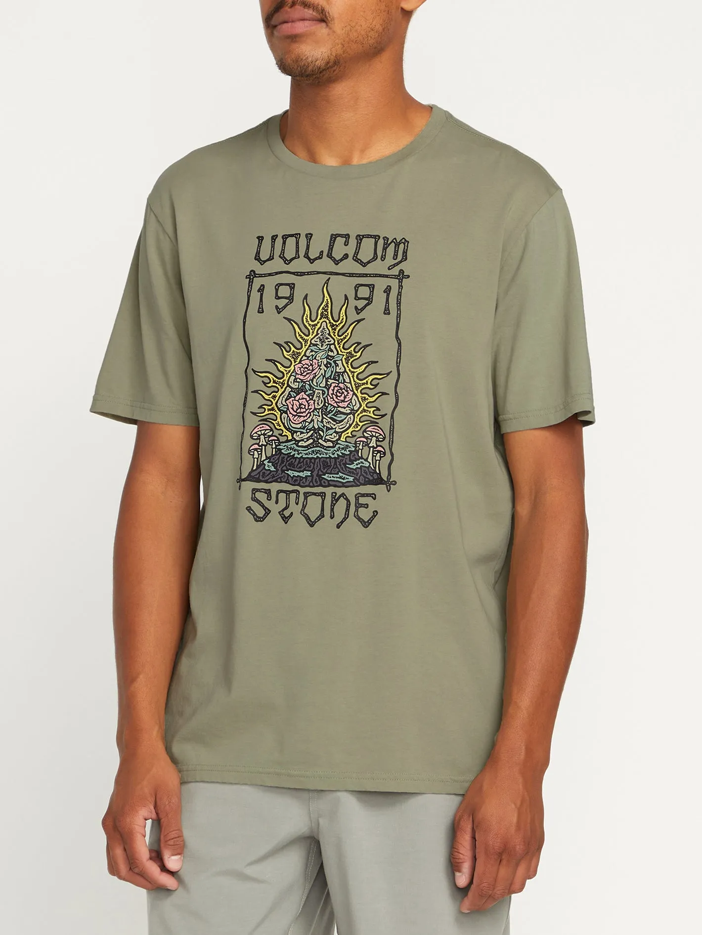 Farm to Yarn Caged Stone Short Sleeve Tee - Seagrass Green sold by Volcom product image thumbnail 4