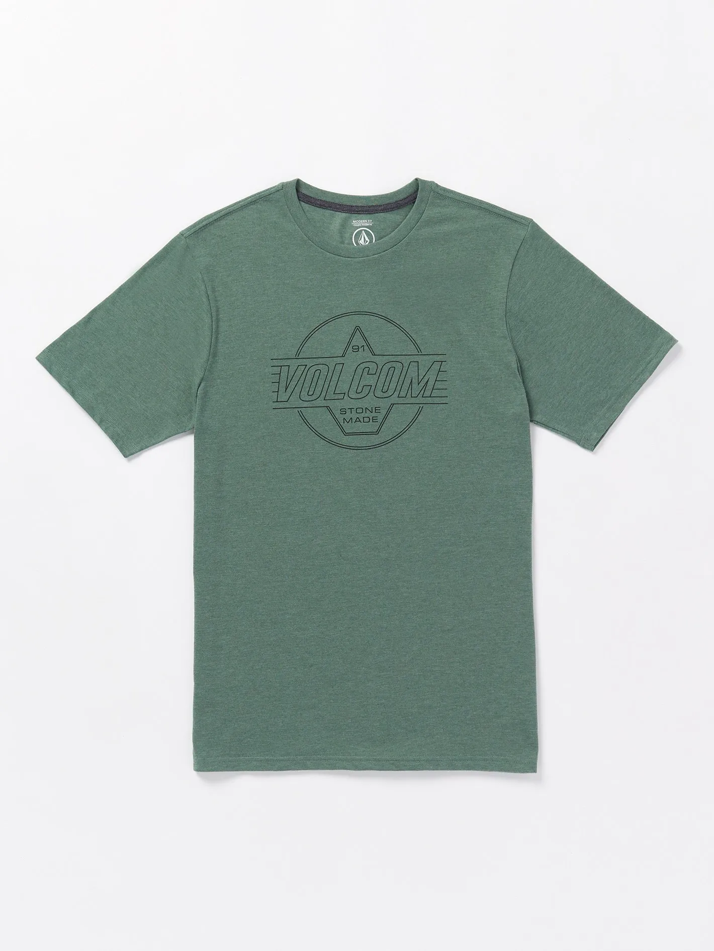 Stone Liner Short Sleeve Tee - Fir Green Heather sold by Volcom
