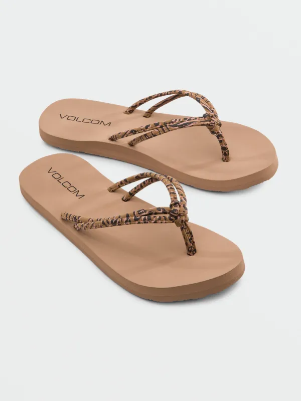 Girls Forever and Ever Sandals - Animal Print sold by Volcom