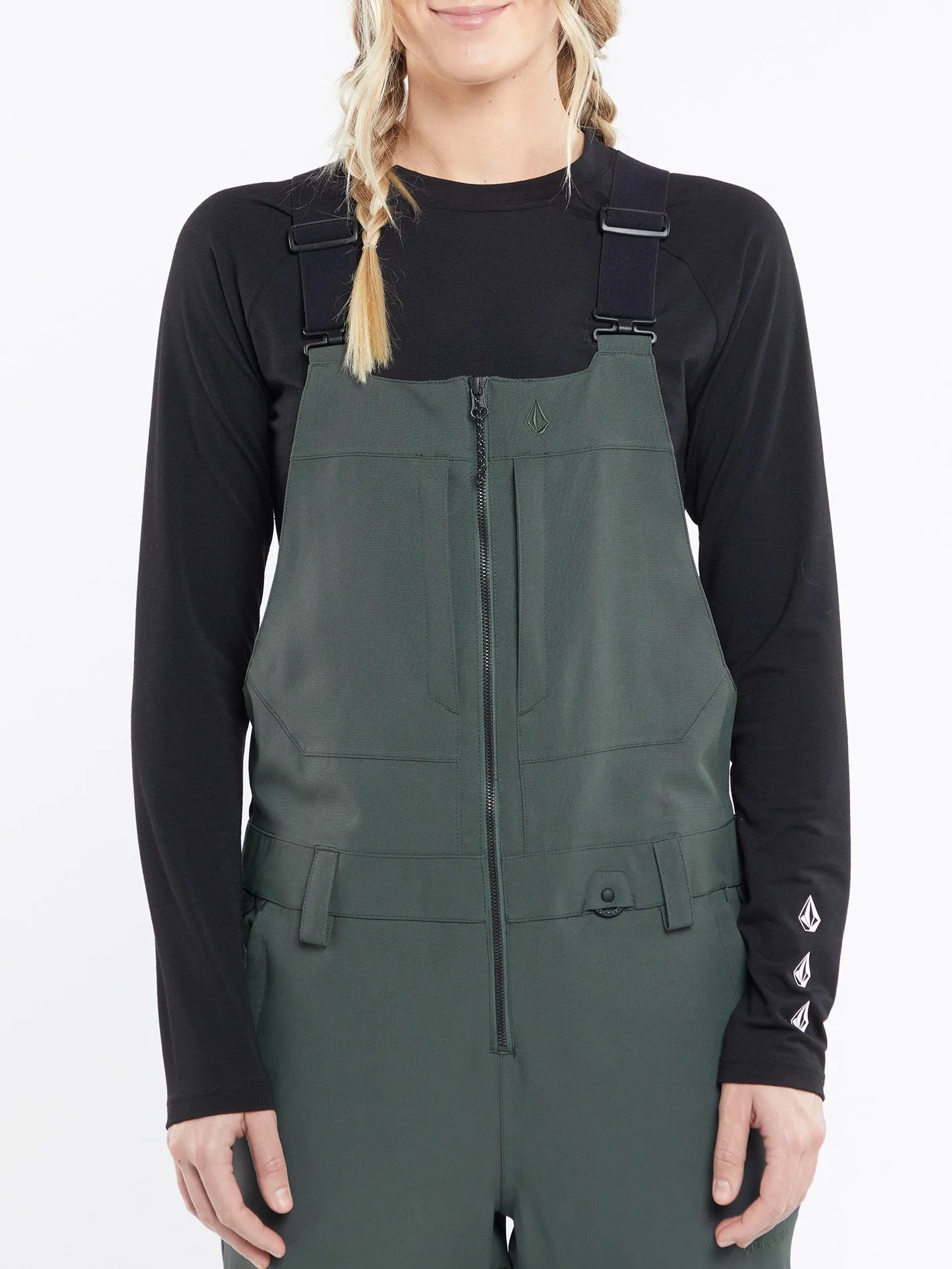 Womens Swift Bib Overalls - Eucalyptus sold by Volcom product image thumbnail 4