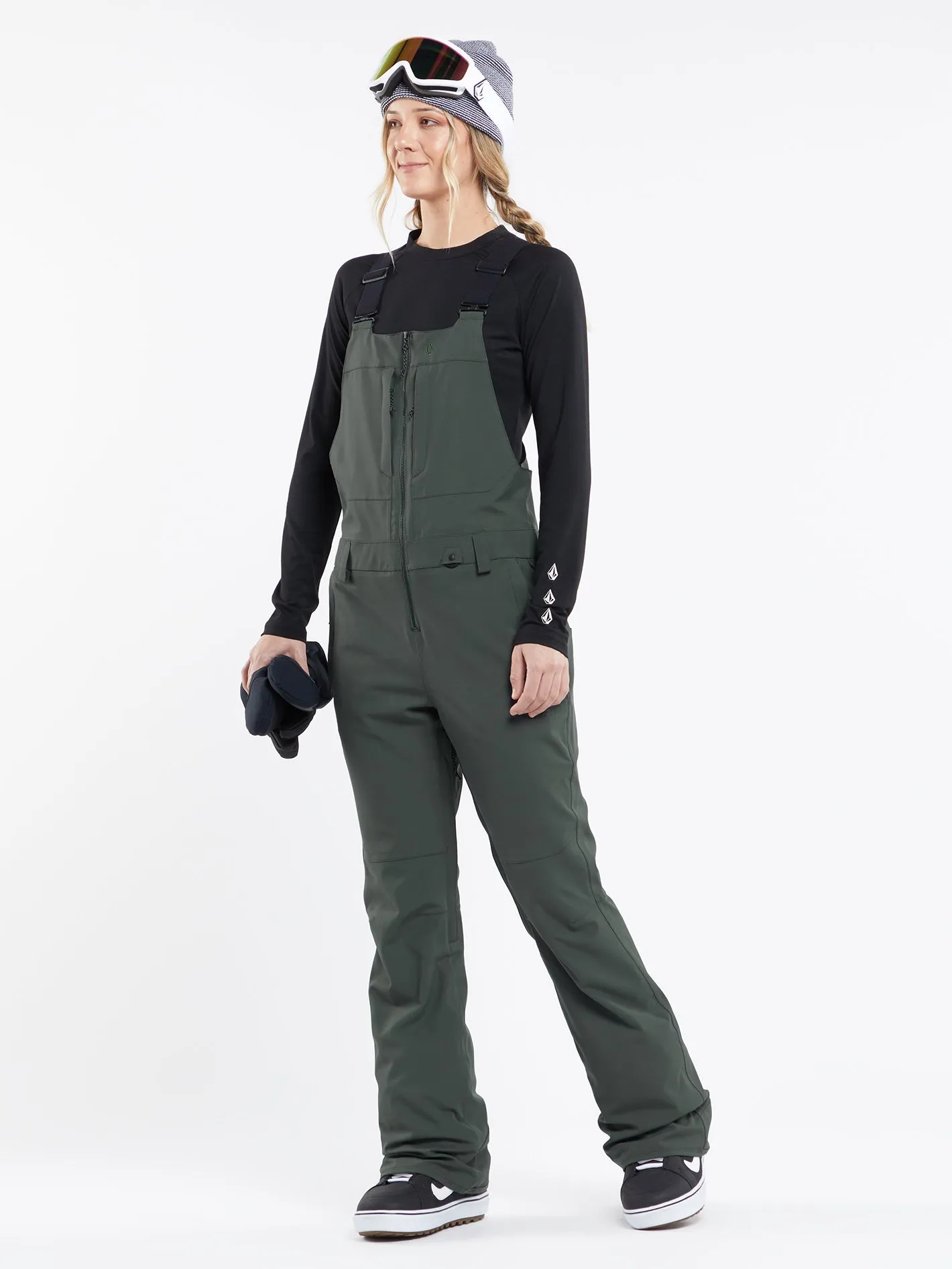Womens Swift Bib Overalls - Eucalyptus sold by Volcom product image thumbnail 2