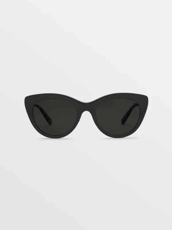 Eyeeye Stone Sunglasses - Gloss Black/Gray sold by Volcom
