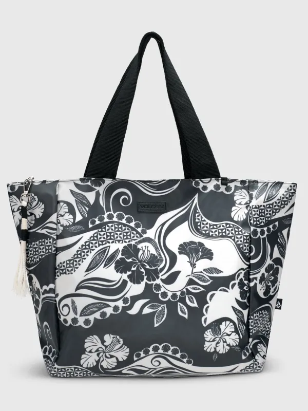 Bay Bae Beach Tote - Black White sold by Volcom