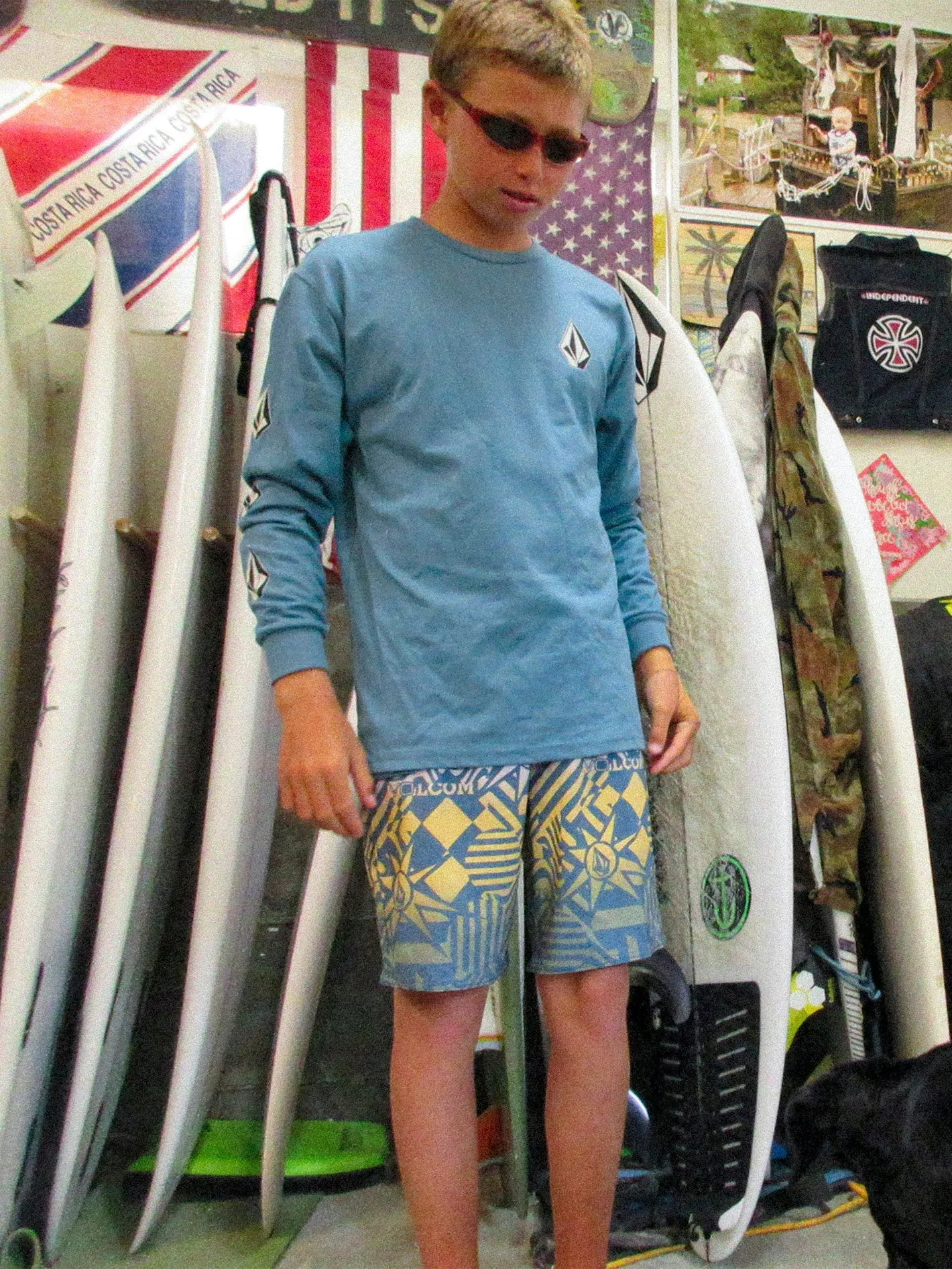 Big Boys Iconic Stone Long Sleeve Tee - Indigo Ridge sold by Volcom product image thumbnail 2
