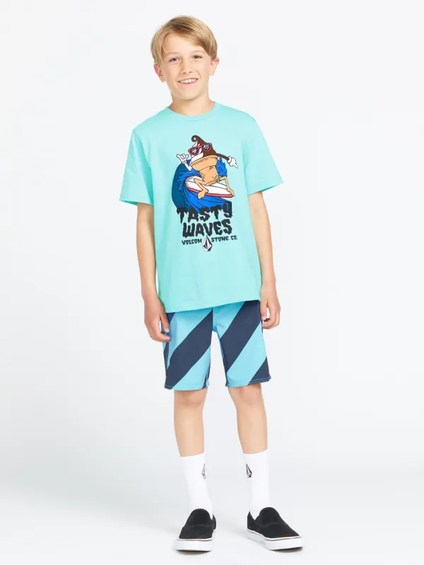 Little Boys Stone Cone Short Sleeve Tee - Crete Blue sold by Volcom