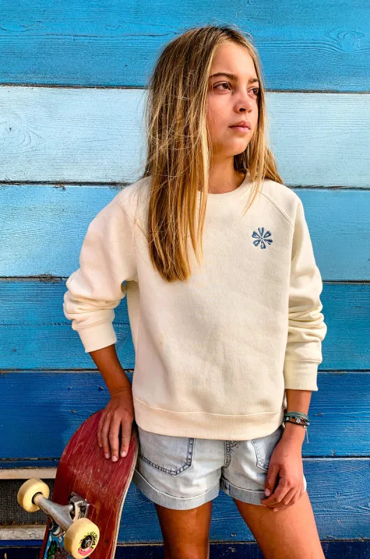 Girls Truly Stokin Sweatshirt - Cloud sold by Volcom