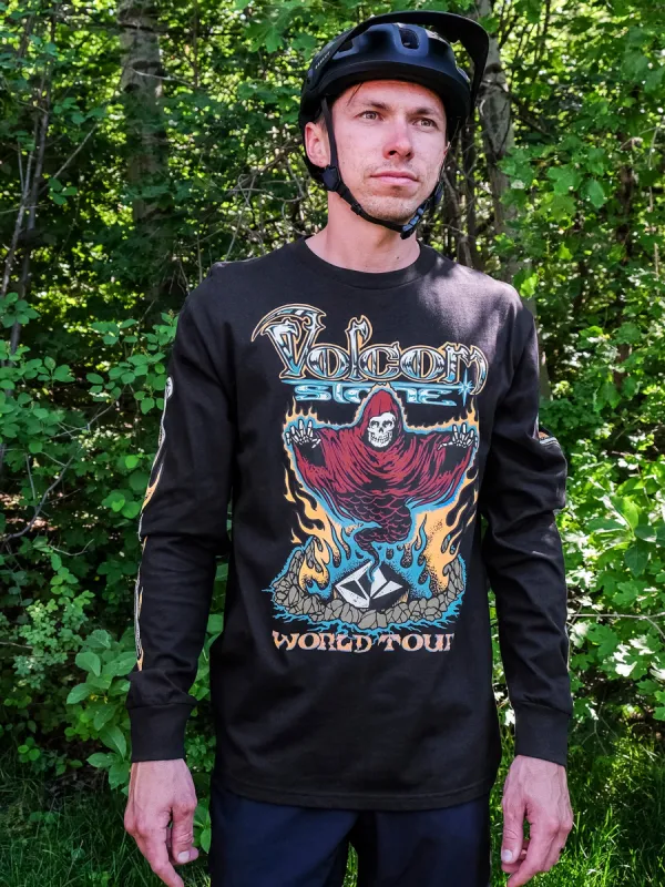 Stone Ghost Long Sleeve Tee - Black sold by Volcom