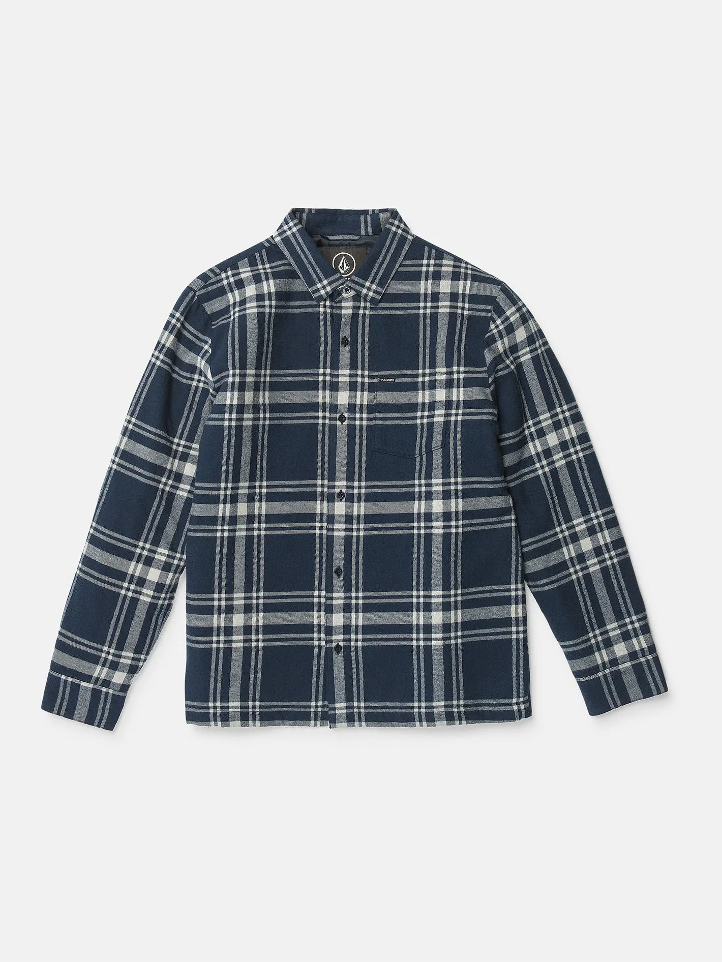 Northport Lined Long Sleeve Flannel - Navy sold by Volcom
