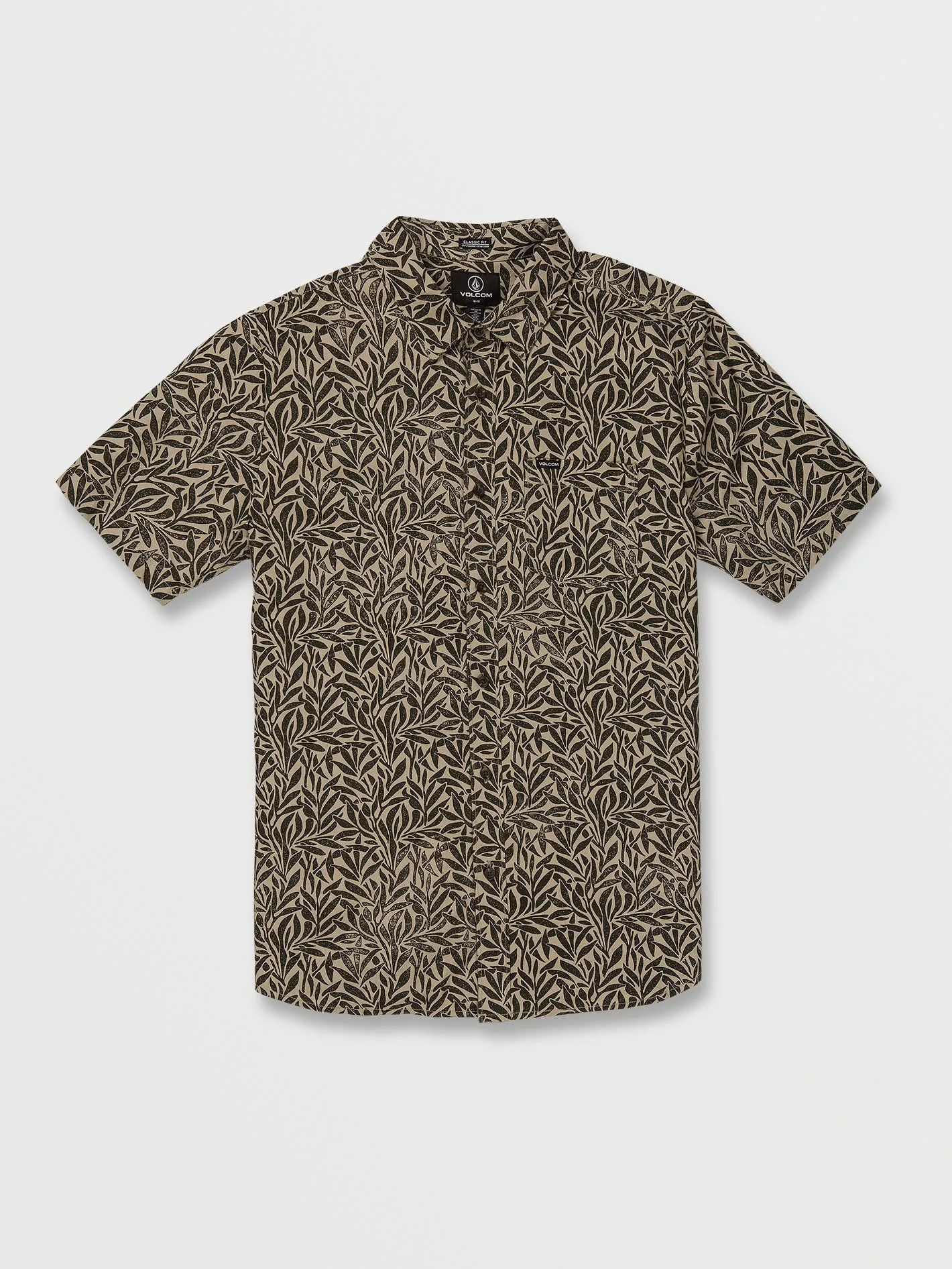 Falling Leaf Short Sleeve Shirt - Pewter sold by Volcom