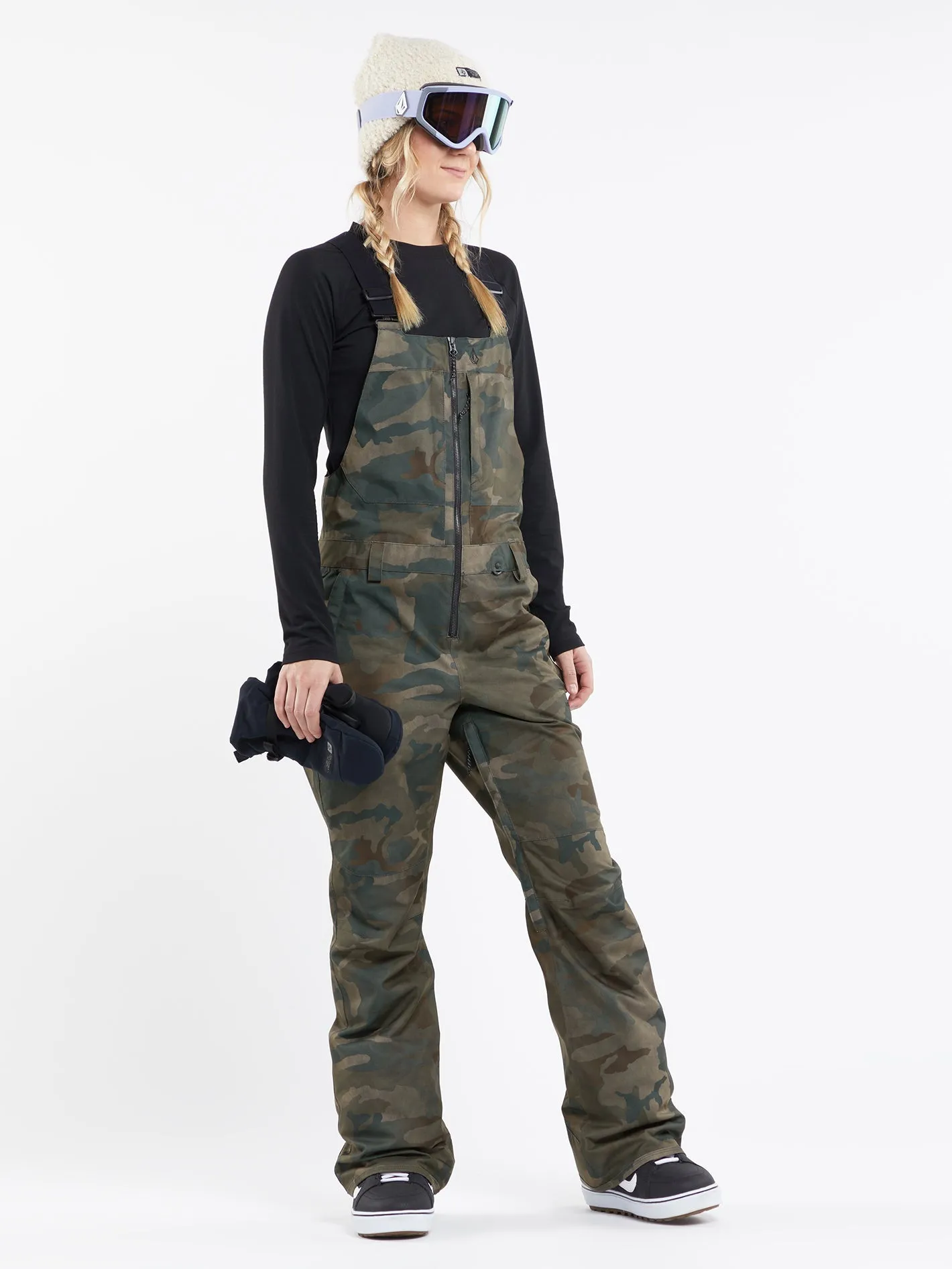 Womens Swift Bib Overalls - Cloudwash Camo sold by Volcom product image thumbnail 2