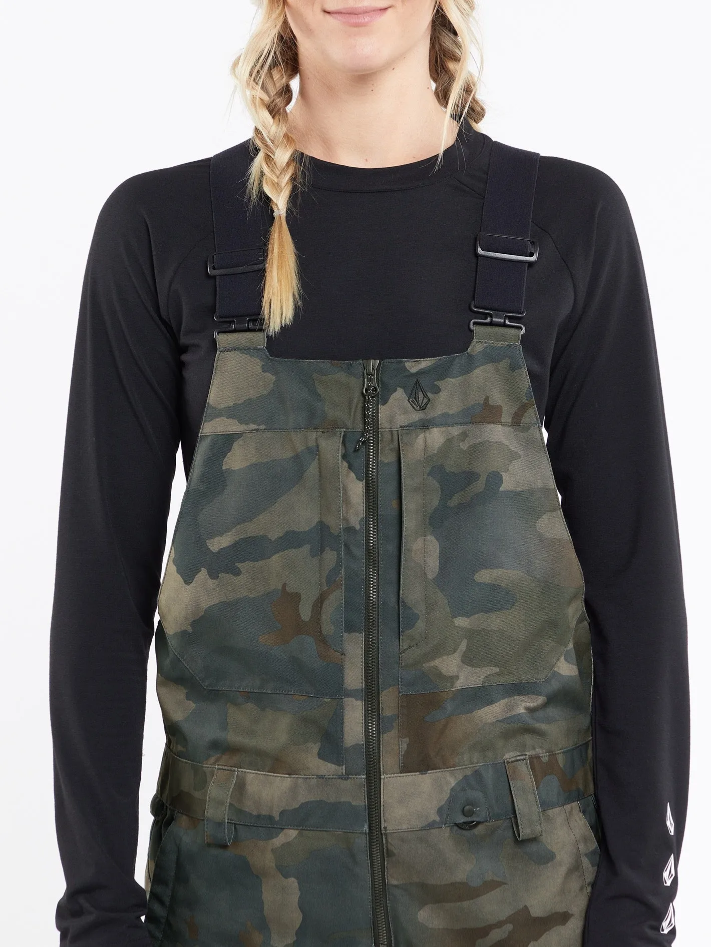 Womens Swift Bib Overalls - Cloudwash Camo sold by Volcom product image thumbnail 5