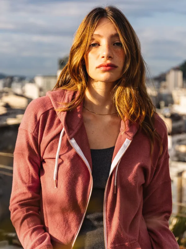 Lived in Lounge Zip Hoodie - Rosewood sold by Volcom