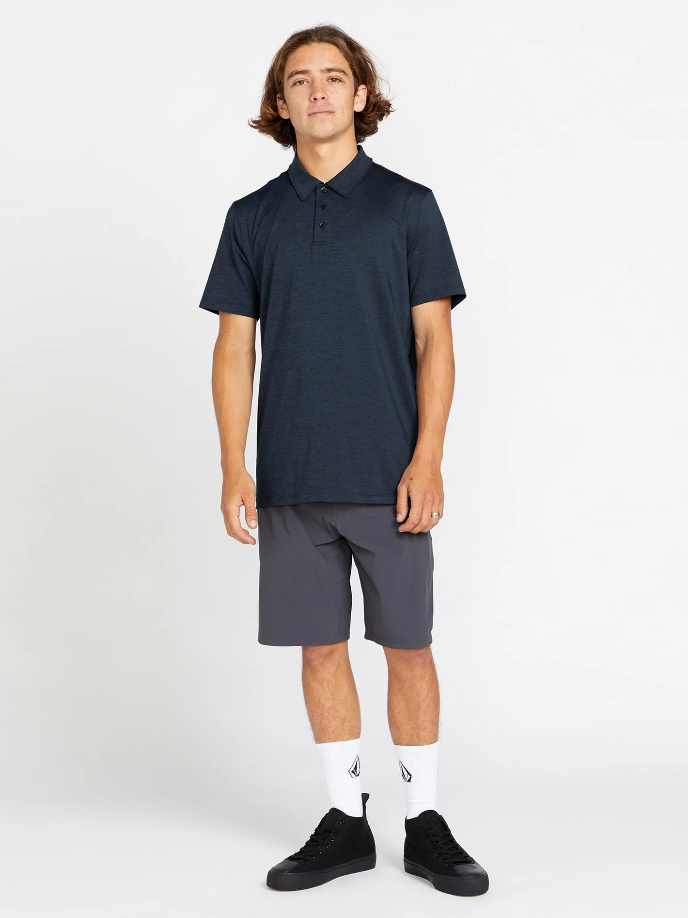 Hazard Pro Polo Short Sleeve Shirt - Navy sold by Volcom product image thumbnail 3