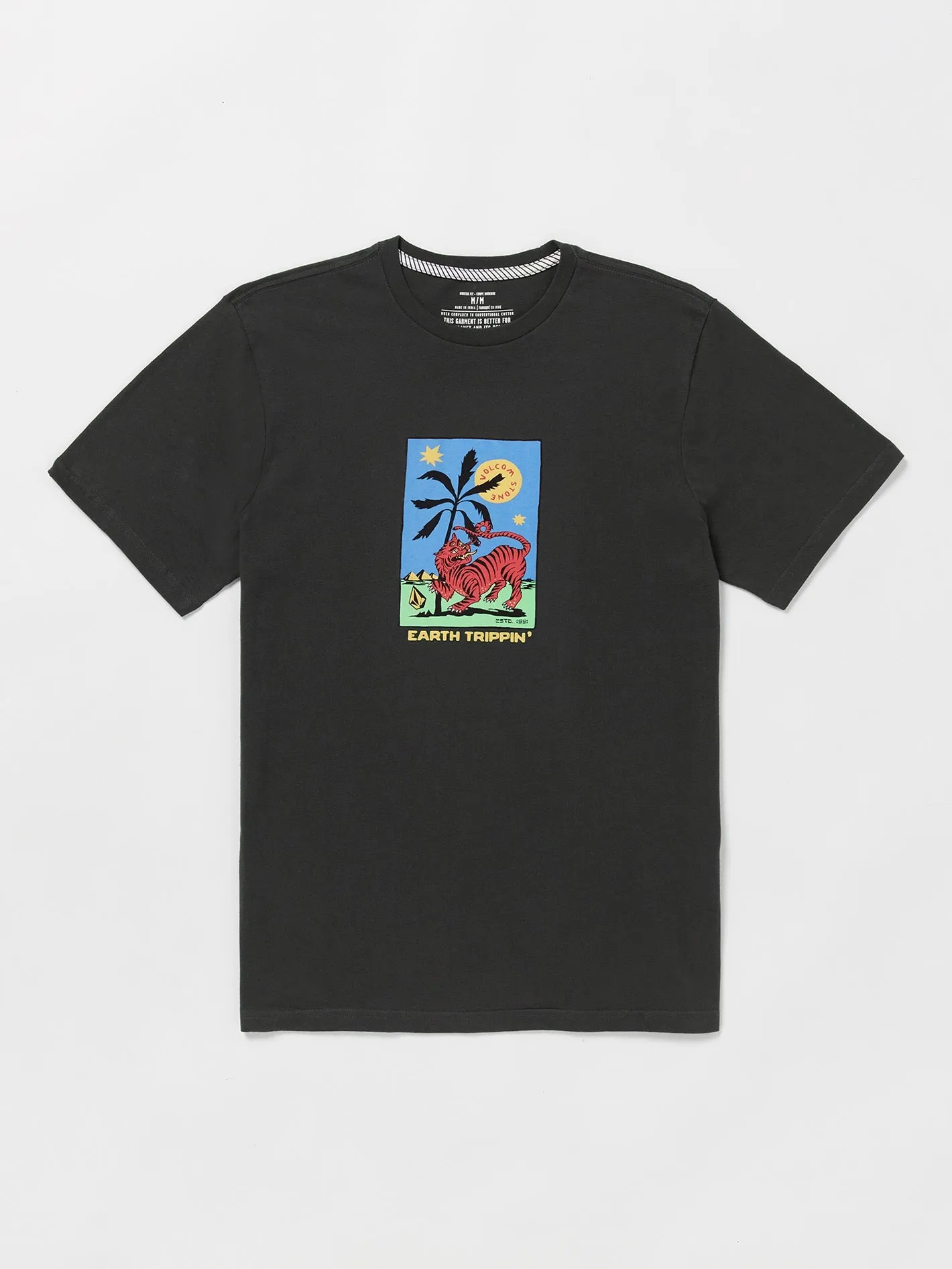 Tarot Tiger Fty Short Sleeve Tee - Stealth sold by Volcom