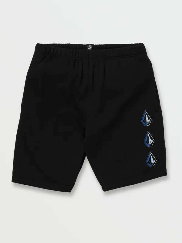 Big Boys Iconic Stone Fleece Shorts - New Black sold by Volcom