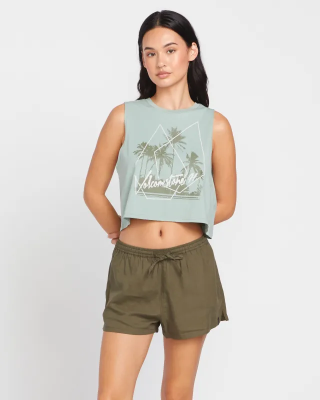 Stone Hour Crop Top - Sea Glass sold by Volcom