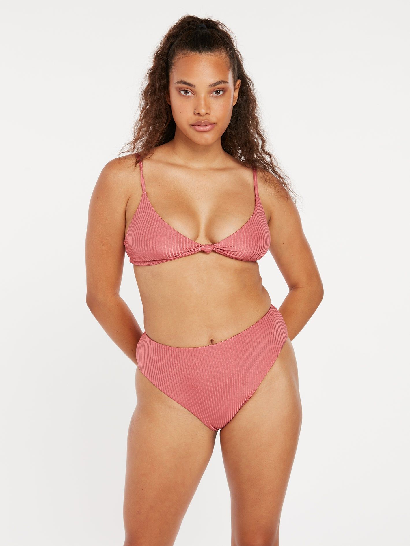 Simply Rib Retro Bikini Bottom - Dusty Rose sold by Volcom product image thumbnail 3