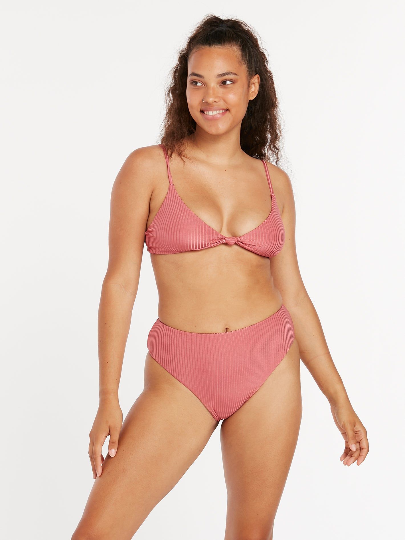 Simply Rib Retro Bikini Bottom - Dusty Rose sold by Volcom product image thumbnail 2