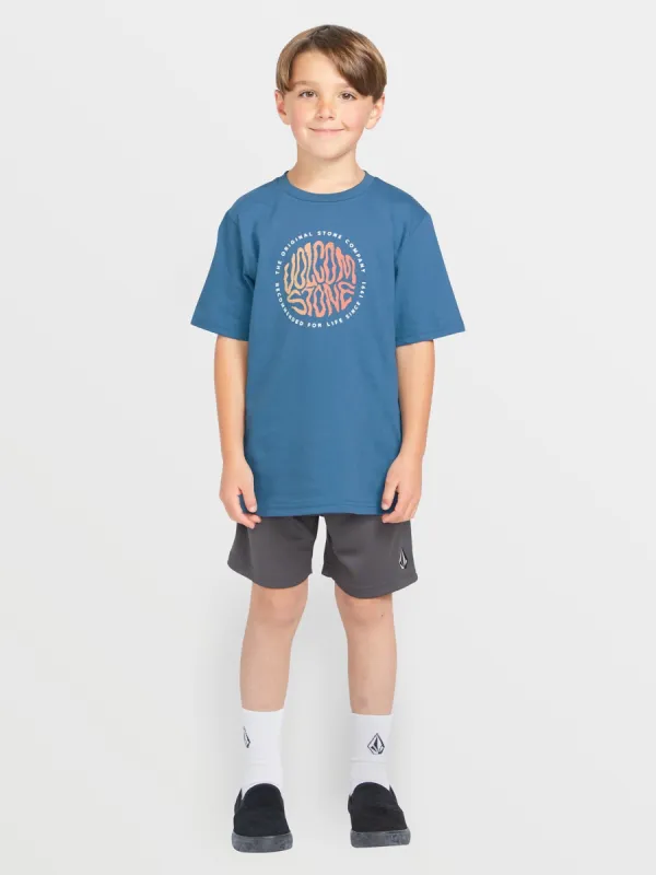 Little Boys Twisted Up Short Sleeve Tee - Dark Blue sold by Volcom