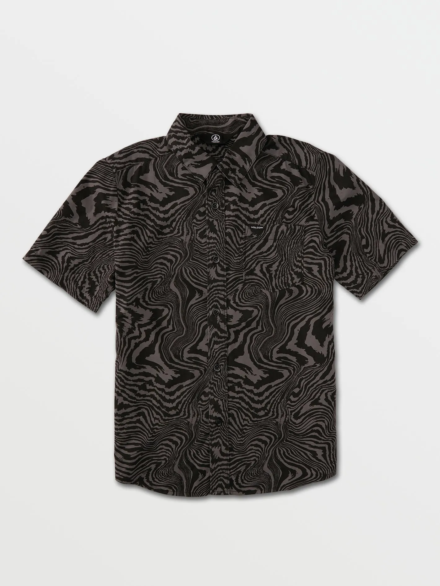 Big Boys Marbeled Zebra Short Sleeve Shirt - Black sold by Volcom product image thumbnail 2