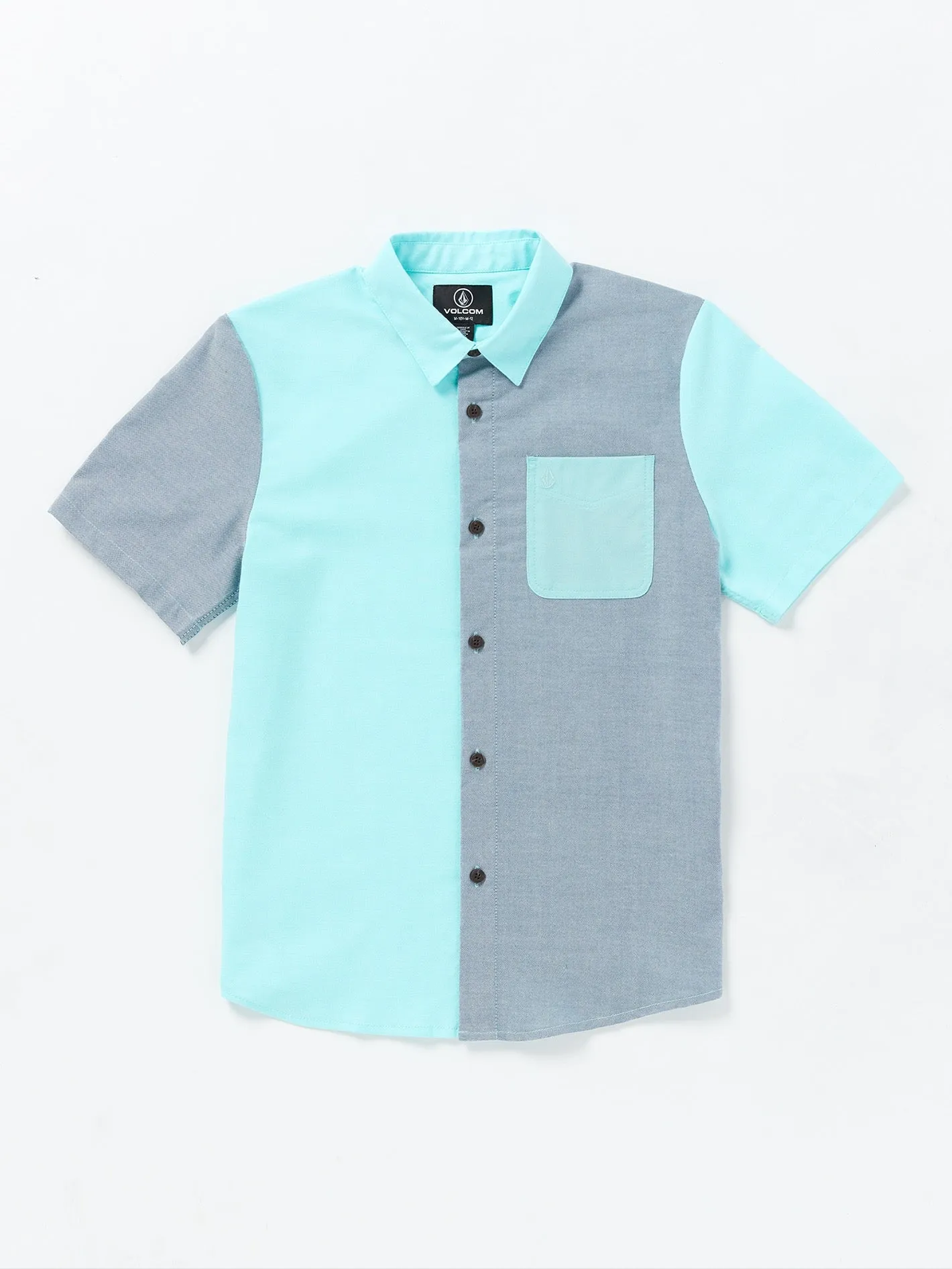 Big Boys Satostone Short Sleeve Shirt - Crete Blue sold by Volcom product image thumbnail 3
