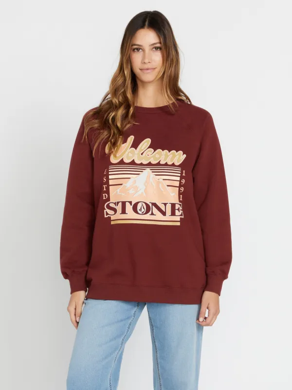 Stone Magic Boyfriend Crew Sweatshirt - Cayenne sold by Volcom