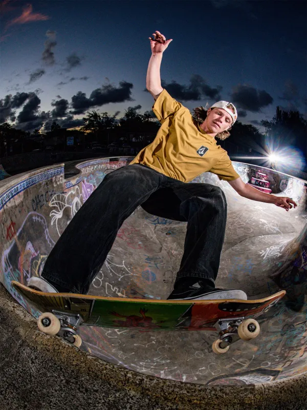 Skate Vitals Originator Short Sleeve Tee - Mustard sold by Volcom