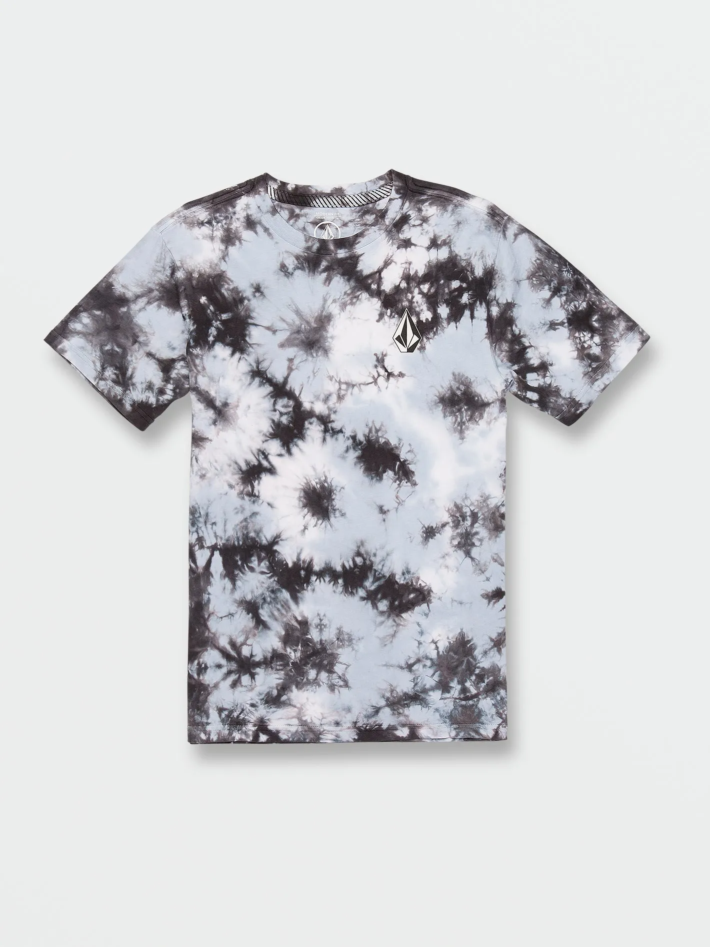 Big Boys Iconic Stone Dye Short Sleeve Tee - Artic Blue sold by Volcom