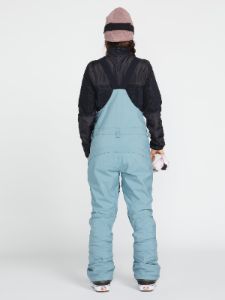 Womens Elm Stretch Gore Bib Overall - Green Ash (2022) sold by Volcom