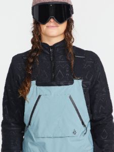 Womens Elm Stretch Gore Bib Overall - Green Ash (2022) sold by Volcom