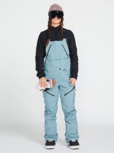 Womens Elm Stretch Gore Bib Overall - Green Ash (2022) sold by Volcom