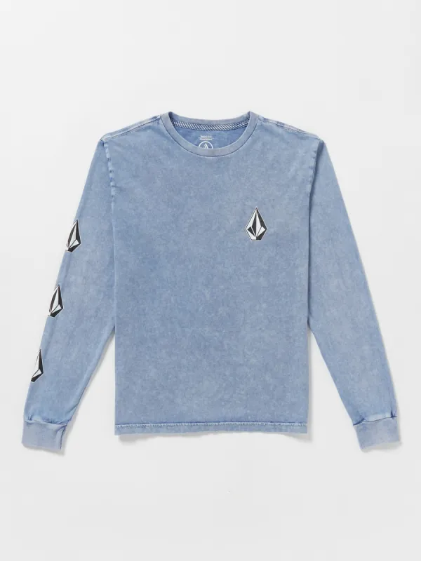 Big Boys Iconic Stone Plus Long Sleeve Tee - Denim sold by Volcom