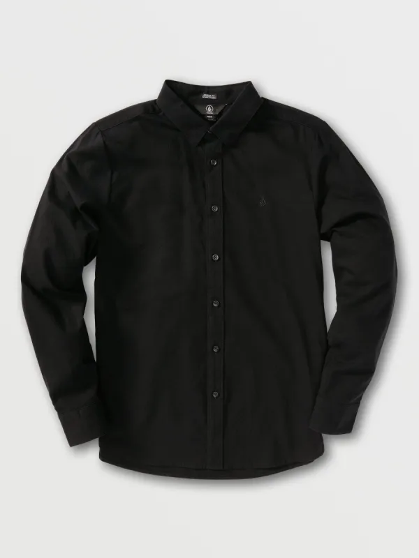 Oxford Stretch Long Sleeve Shirt - New Black sold by Volcom